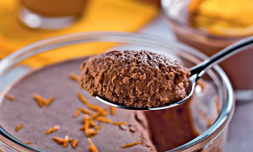 Mousse de Laranja com Chocolate